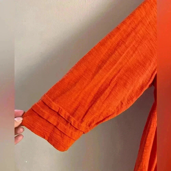 Soft Surroundings Tunic Top 3/4 Sleeves Orange XL Petite - Picture 5 of 8